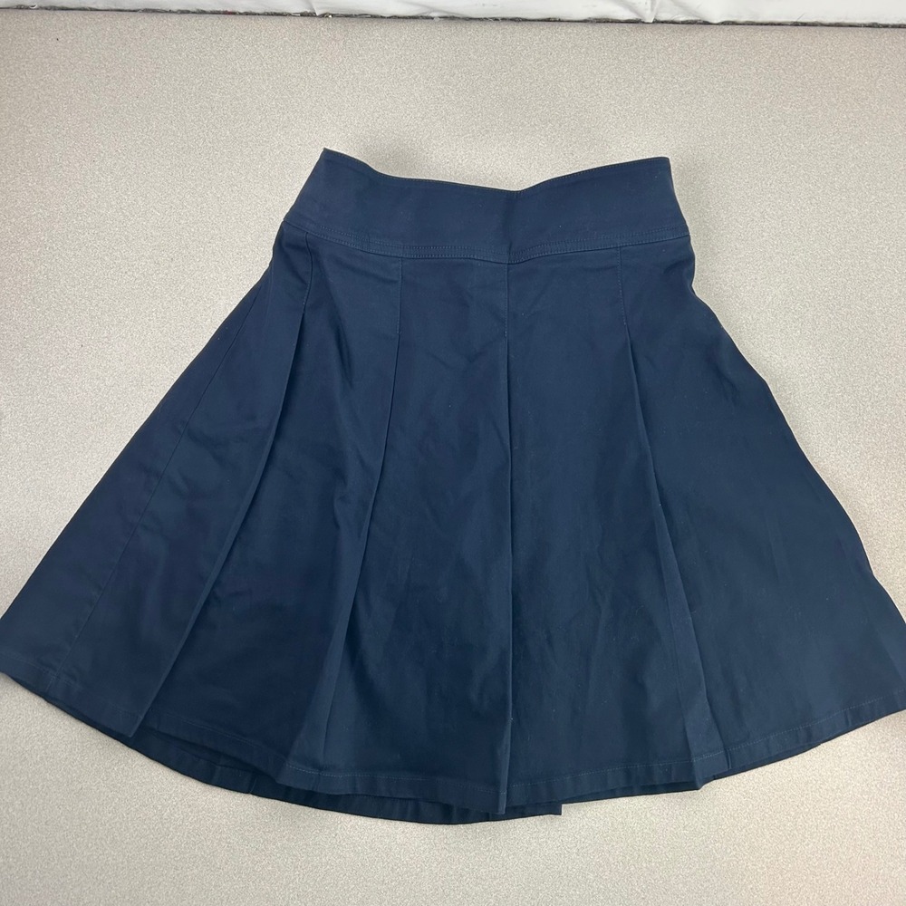Under Armour Skort Womens 16‎ Navy Blue Pleated Adjustable Waist Gold Pickleball
